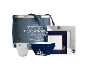Marine Business Melamine Square Tableware & Basket - NORTHWIND - Set of 24