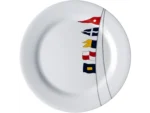 Marine Business Melamine Non-Slip, Flat, Round Dinner Plate - REGATA - 10" Set of 6