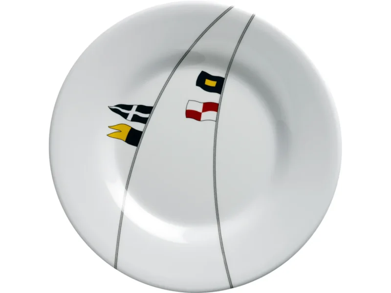 Marine Business Melamine Round Dessert Plate - REGATA - 7" Set of 6