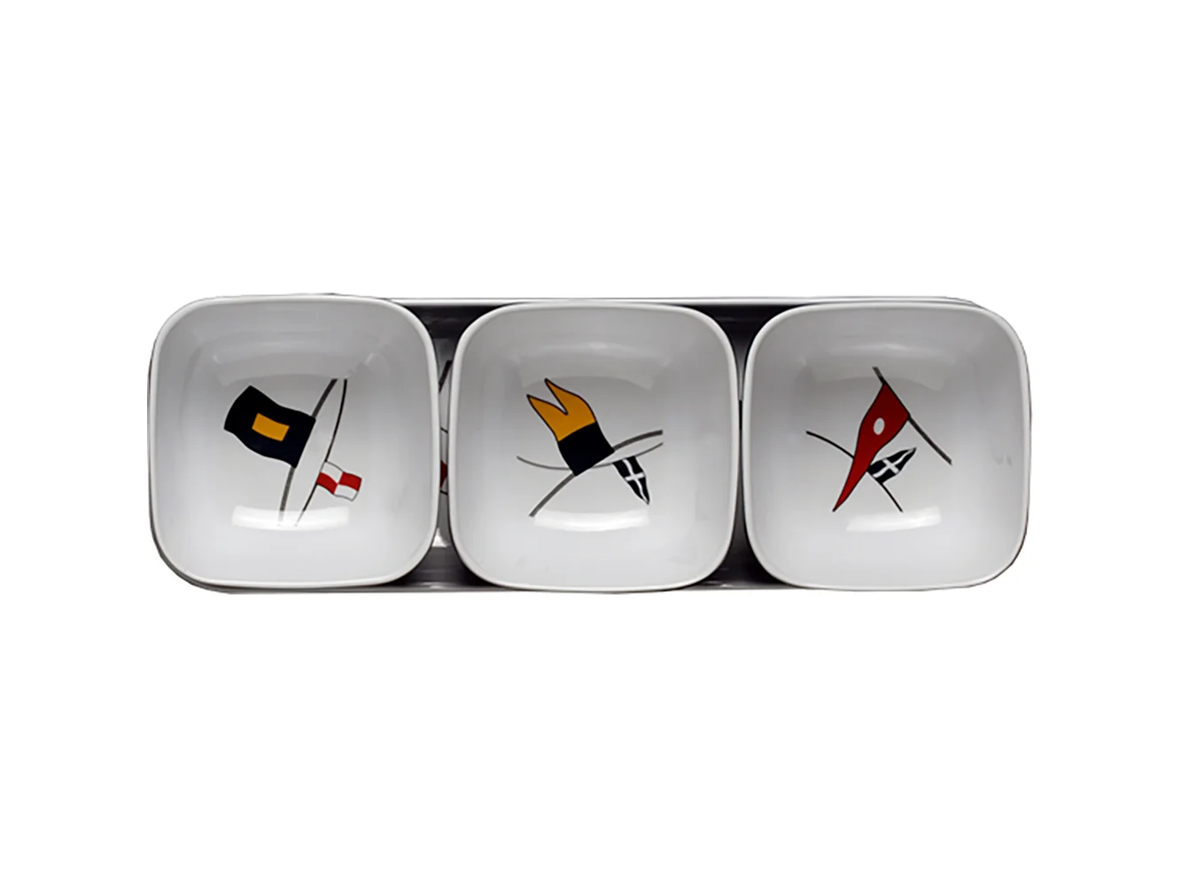 Marine Business Melamine Snack Set - REGATA - Set of 4
