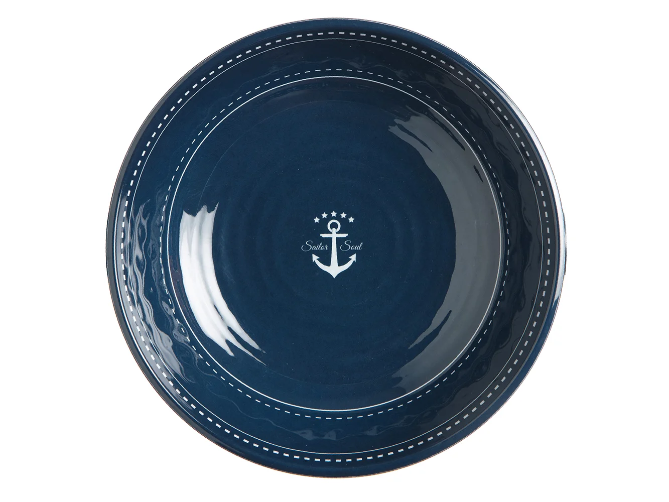 Marine Business Melamine Deep, Round Soup Plate - SAILOR SOUL - 8.8" Set of 6