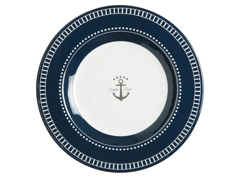 Marine Business Melamine Round Dessert Plate - SAILOR SOUL - 7" Set of 6