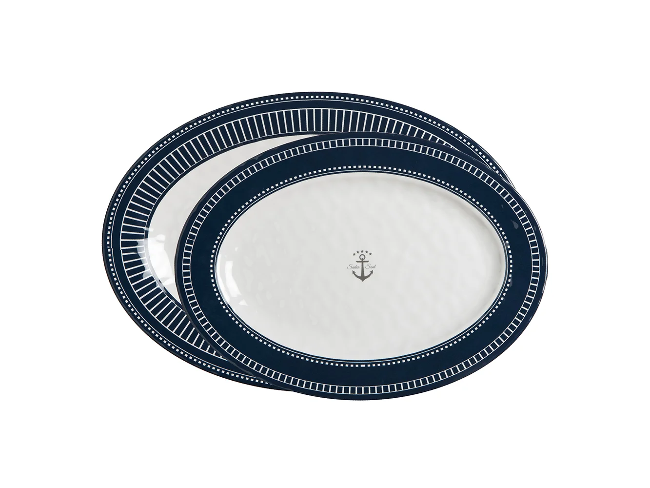 Marine Business Melamine Oval Serving Platters Set - SAILOR SOUL - Set of 2