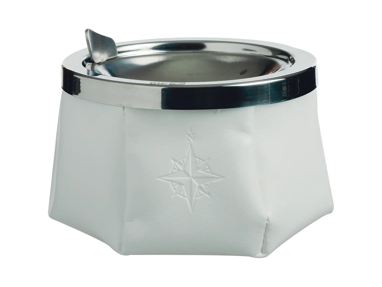 Marine Business Windproof Ashtray w/Lid - White