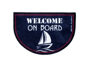 Marine Business Non-Slip WELCOME ON BOARD Half-Moon-Shaped Mat - REGATA
