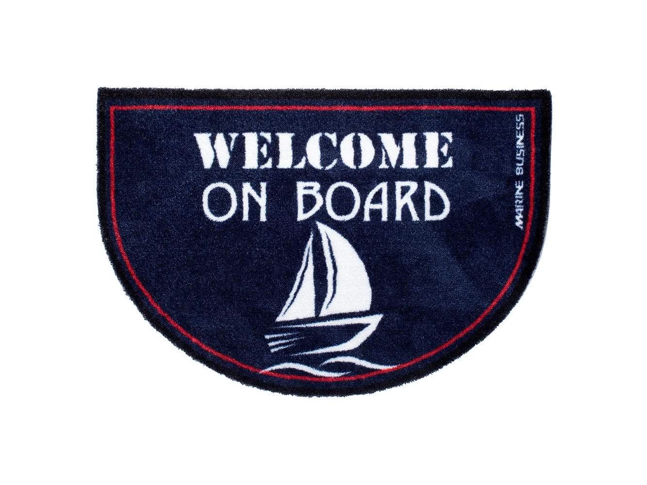 Marine Business Non-Slip WELCOME ON BOARD Half-Moon-Shaped Mat - REGATA