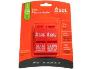 S.O.L. Survive Outdoors Longer Rescue Howler Whistle - 2 Pack