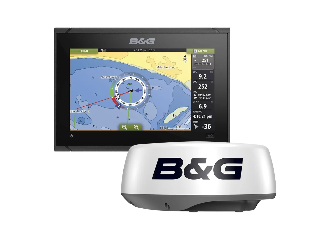 B&G Vulcan 9 Radar Bundle w/HALO20 Radar