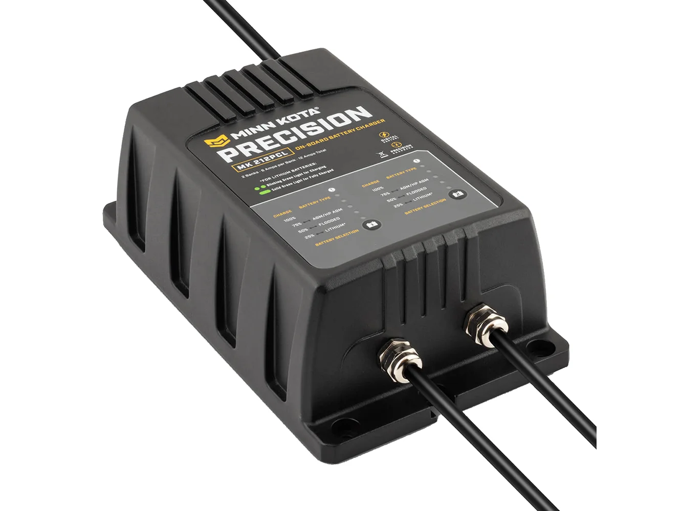Minn Kota On-Board Precision Charger MK-212 PCL 2 Bank x 6 AMP LI Optimized Charger