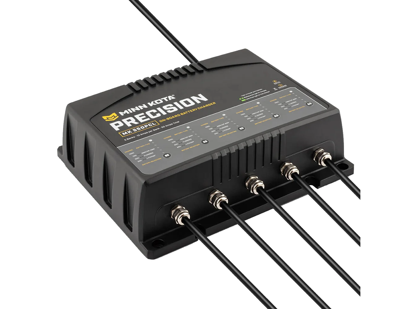 Minn Kota On-Board Precision Charger MK-550 PCL 5 Bank x 10 AMP LI Optimized Charger