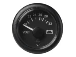 Veratron 52mm (2-1/16") Viewline Voltmeter 18-32V - Black Dial & Bezel
