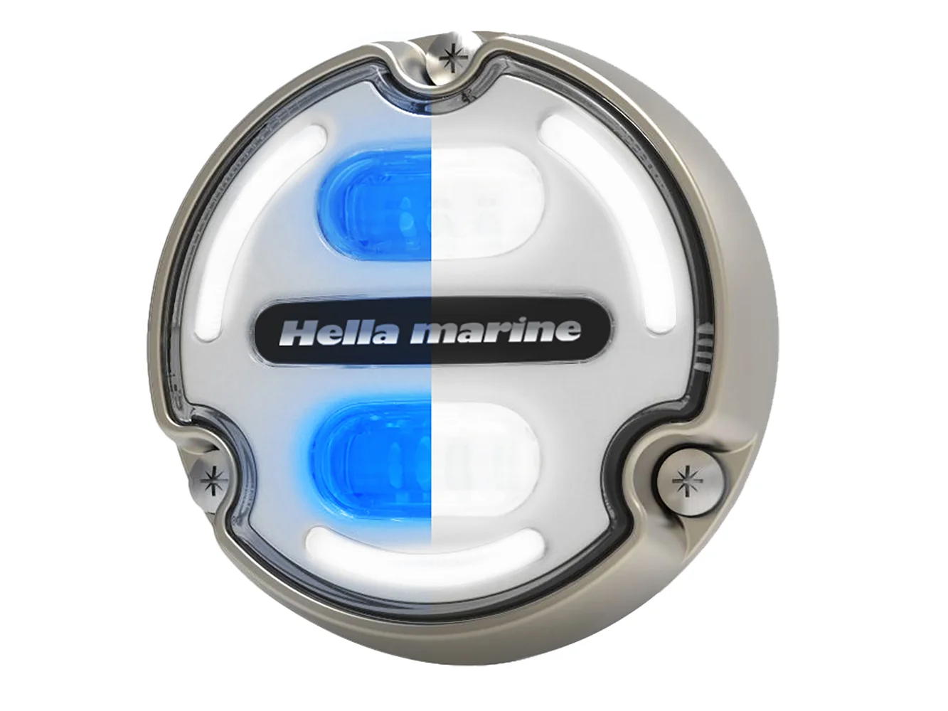 Hella Marine Apelo A2 Blue White Underwater Light - 3000 Lumens - Bronze Housing - White Lens w/Edge Light