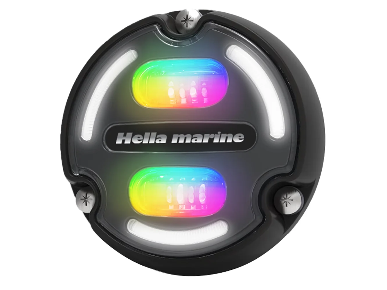 Hella Marine A2 RGB Underwater Light - 3000 Lumens - Black Housing - Charcoal Lens w/Edge Light