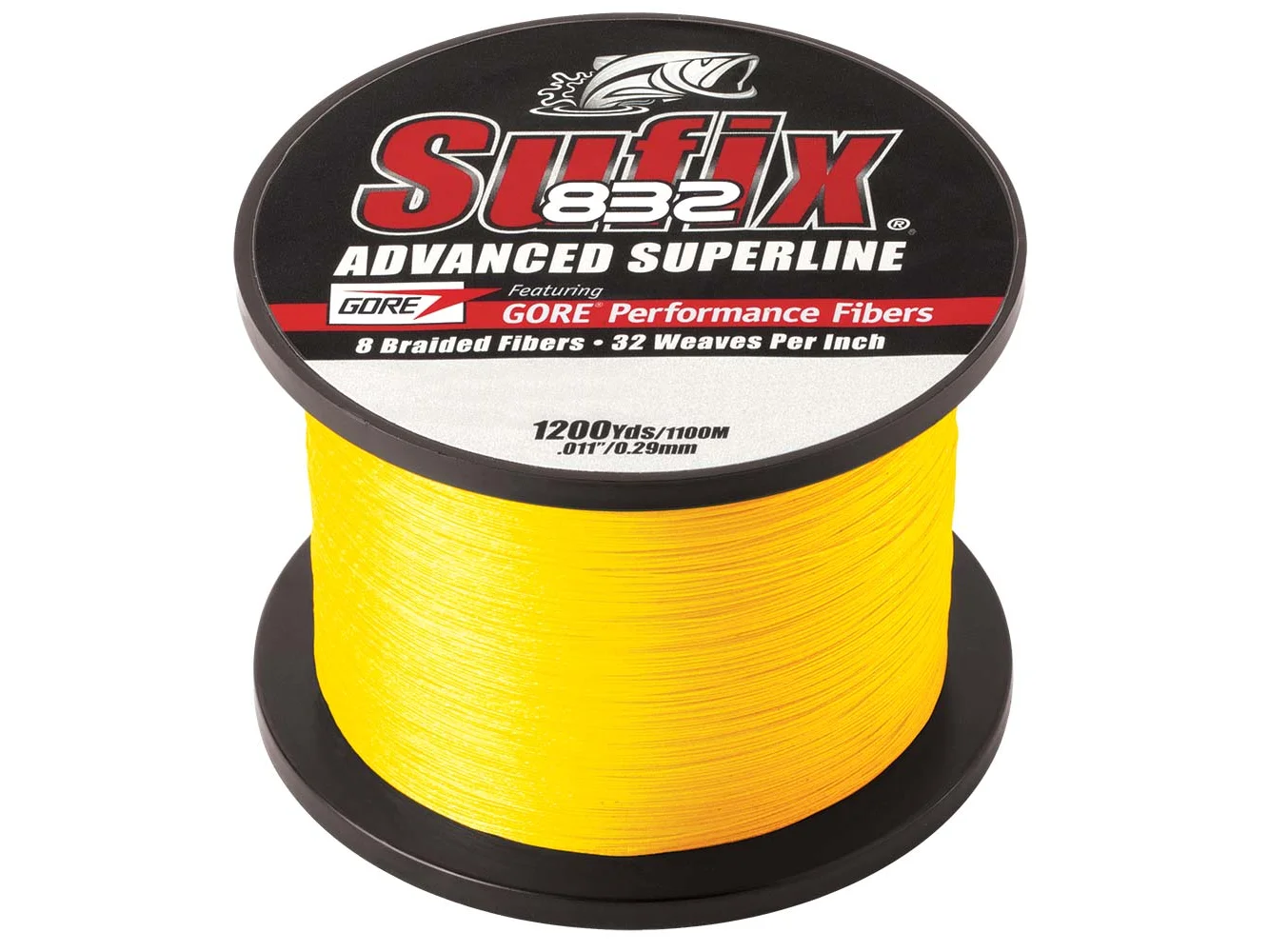 Sufix 832® Advanced Superline® Braid - 6lb - Hi-Vis Yellow - 1200 yds