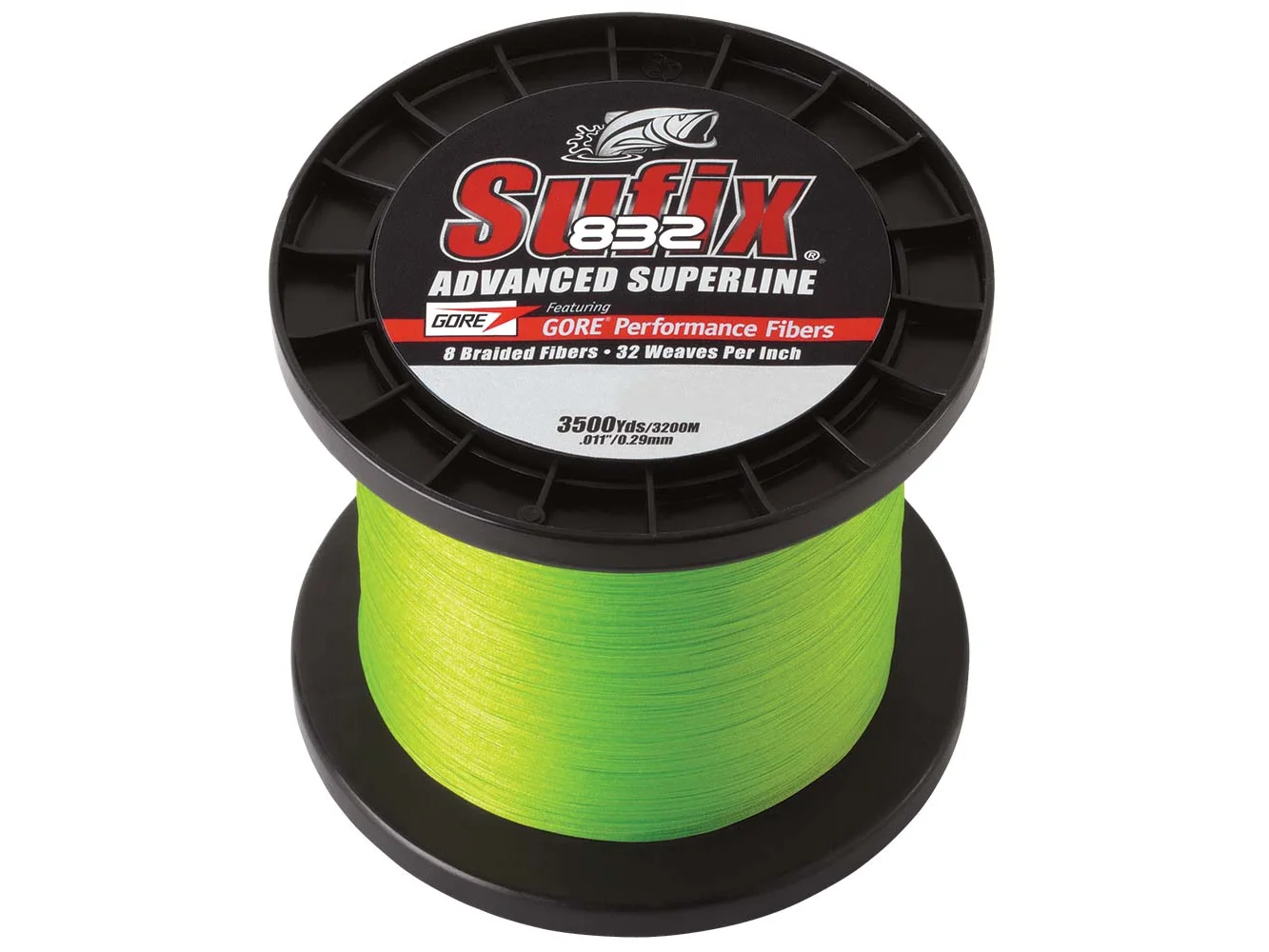 Sufix 832® Advanced Superline® Braid - 6lb - Neon Lime - 3500 yds