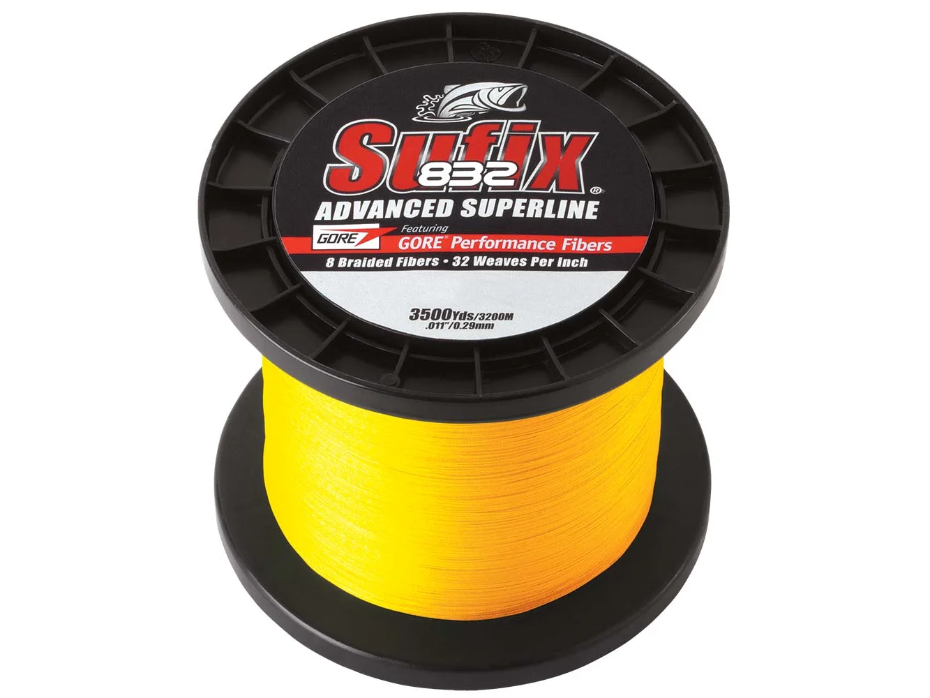 Sufix 832® Advanced Superline® Braid - 6lb - Hi-Vis Yellow - 3500 yds