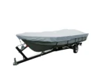 Carver Poly-Flex II Wide Series Styled-to-Fit Boat Cover f/13.5' V-Hull Fishing Boats Without Motor - Grey