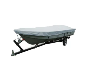 Carver Poly-Flex II Wide Series Styled-to-Fit Boat Cover f/13.5' V-Hull Fishing Boats Without Motor - Grey
