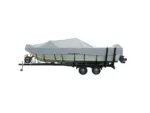 Carver Sun-DURA® Wide Series Styled-to-Fit Boat Cover f/21.5' Aluminum V-Hull Boats with Walk-Thru Windshield - Grey