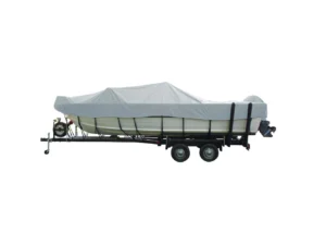 Carver Sun-DURA® Wide Series Styled-to-Fit Boat Cover f/21.5' Aluminum V-Hull Boats with Walk-Thru Windshield - Grey