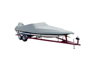 Carver Poly-Flex II Styled-to-Fit Boat Cover f/17.5' Ski Boats with Low Profile Windshield - Grey
