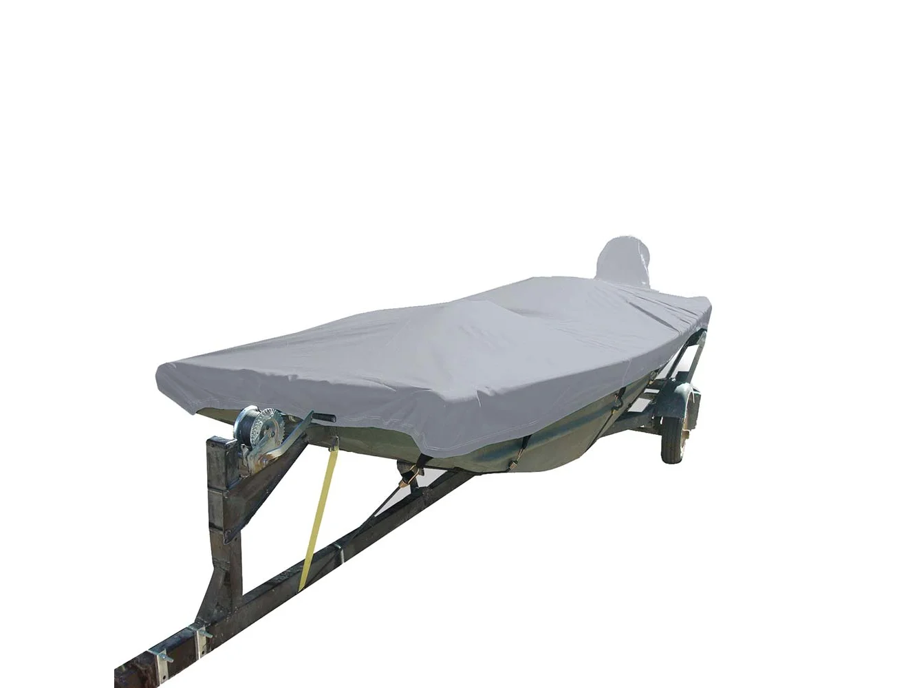 Carver Poly-Flex II Styled-to-Fit Boat Cover f/Extra Wide 14.5' Open Jon Boats - Grey