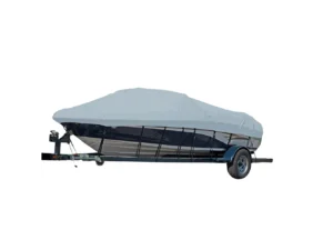 Carver Sun-DURA® Styled-to-Fit Boat Cover f/23.5' Sterndrive V-Hull Runabout Boats (Including Eurostyle) w/Windshield & Hand/Bow Rails - Grey