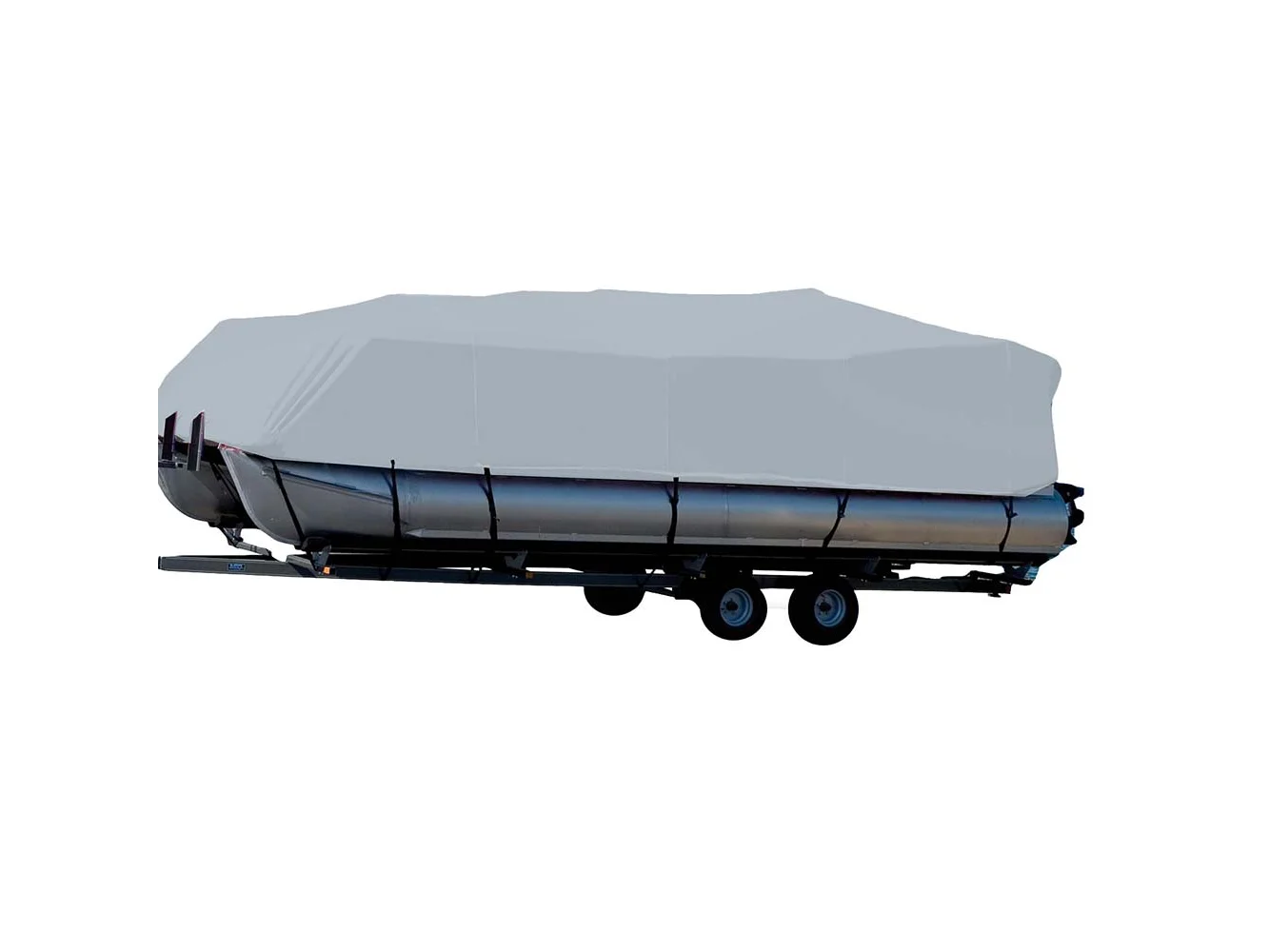 Carver Sun-DURA® Styled-to-Fit Boat Cover f/16.5' Pontoons w/Bimini Top & Rails - Grey