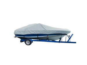 Carver Sun-DURA® Styled-to-Fit Boat Cover f/24.5' V-Hull Low Profile Cuddy Cabin Boats w/Windshield & Rails - Grey