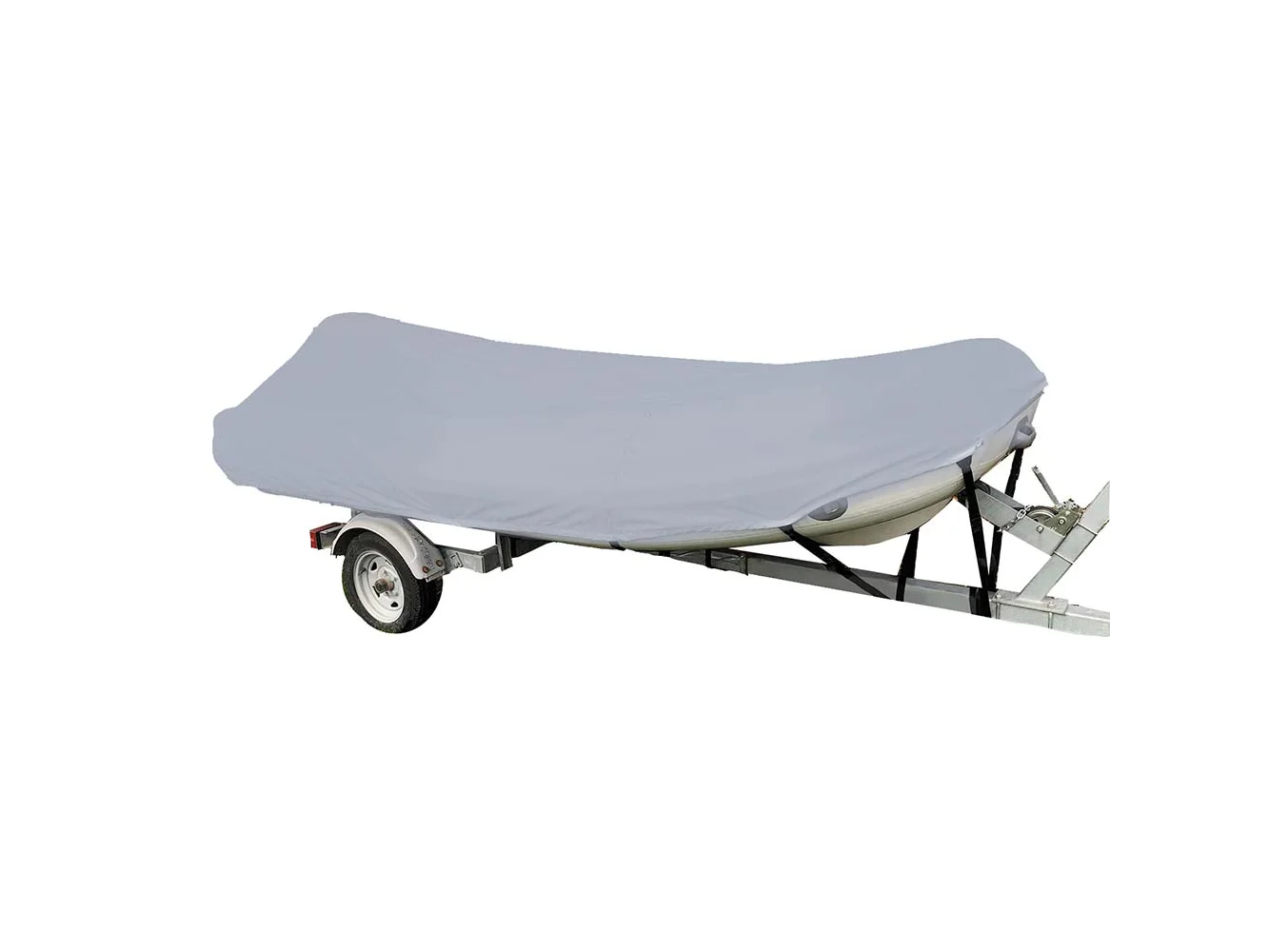 Carver Poly-Flex II Styled-to-Fit Boat Cover f/8.5' Blunt Nose Inflatable Boats - Grey