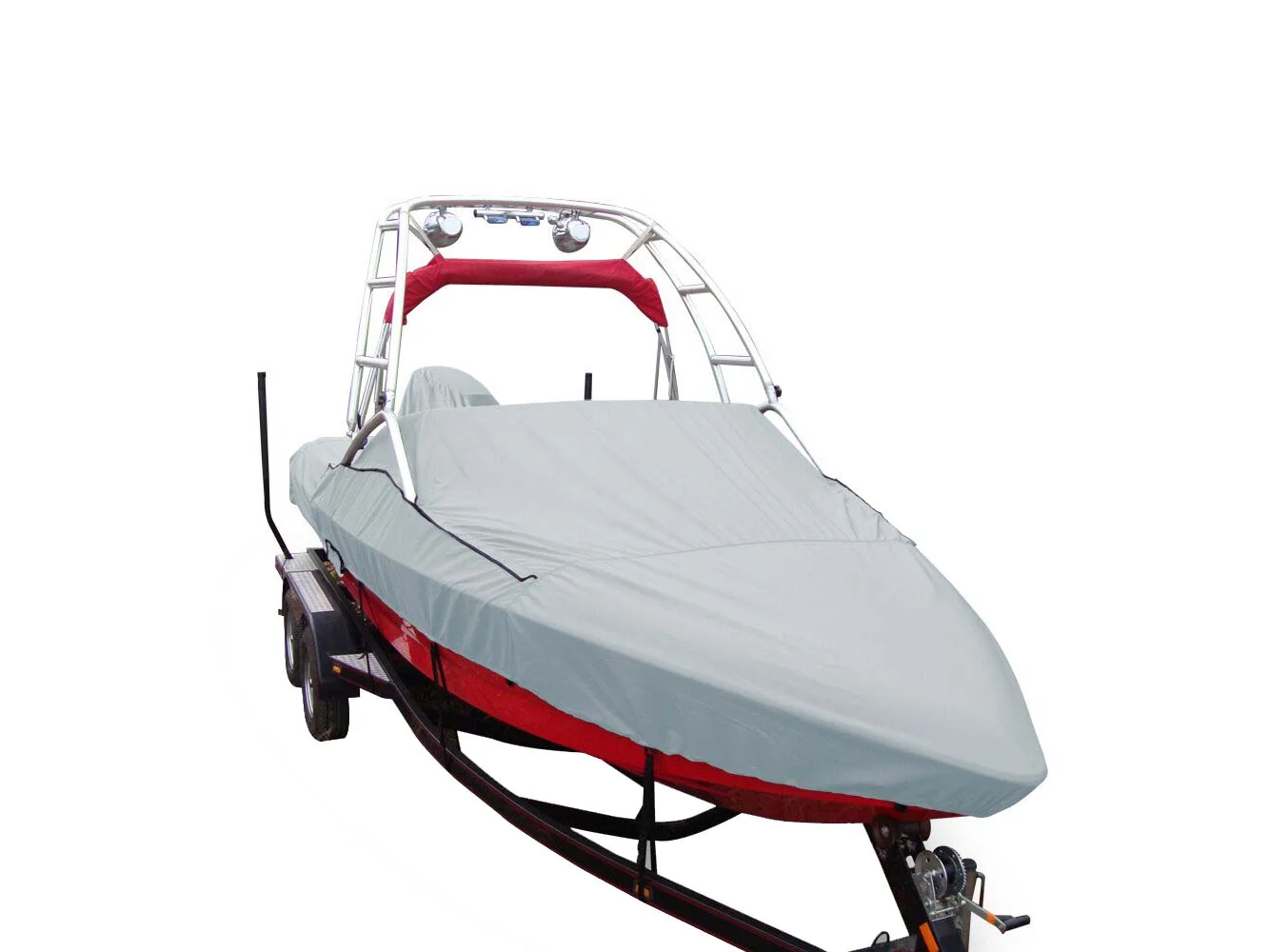 Carver Sun-DURA® Specialty Boat Cover f/22.5' Sterndrive V-Hull Runabouts w/Tower - Grey