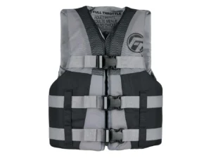 Full Throttle Teen Nylon Life Jacket - Grey/Black