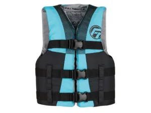 Full Throttle Teen Nylon Life Jacket - Aqua/Black