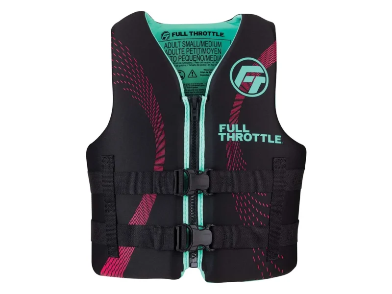 Full Throttle Adult Rapid-Dry Life Jacket - L/XL - Aqua/Black
