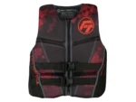Full Throttle Men's Rapid-Dry Flex-Back Life Jacket - L - Black/Red