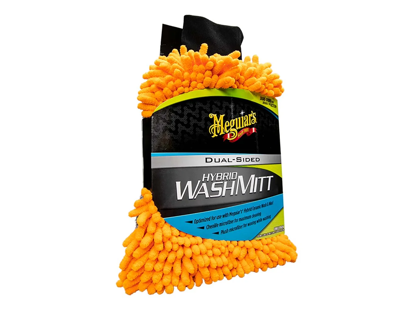 Meguiar's Hybrid Wash Mitt - Extremely Plush Microfiber Wash Mitt f/Gently Waxing While Washing