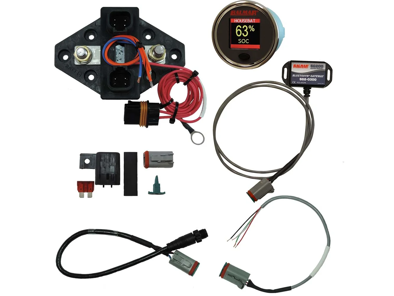 Balmar SG230 Battery Monitor Kit N2K BT Gateway Color Display 12-48VDC