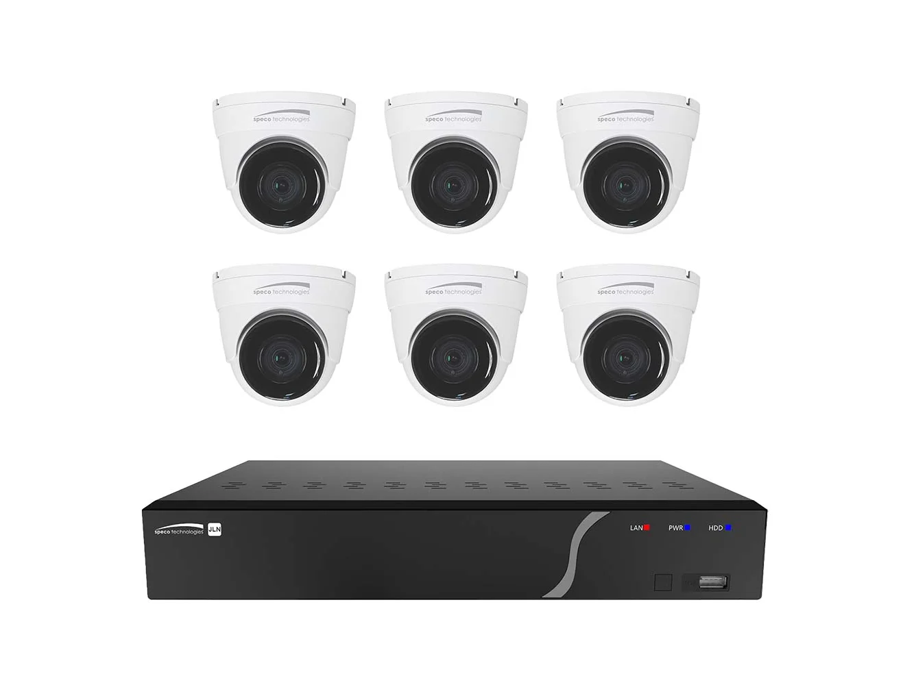 Speco 8 Channel NVR Kit w/6 Outdoor IR 5MP IP Cameras 2.8mm Fixed Lens - 2TB