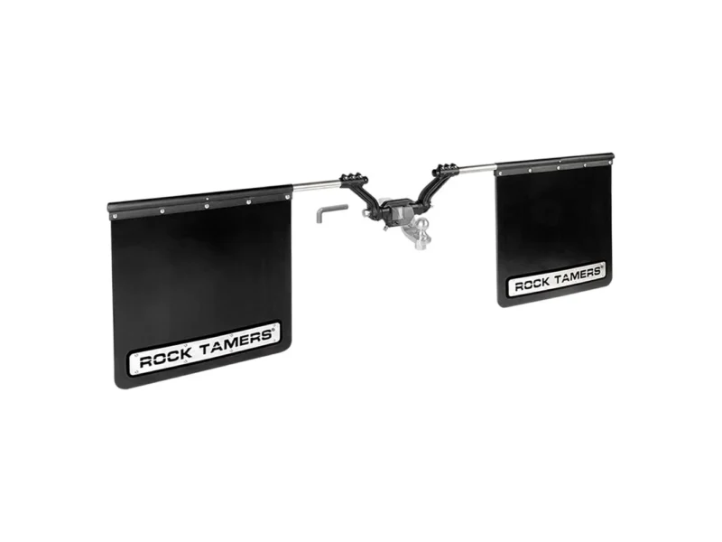 ROCK TAMERS 3" Hub Mudflap System - Matte Black/Stainless