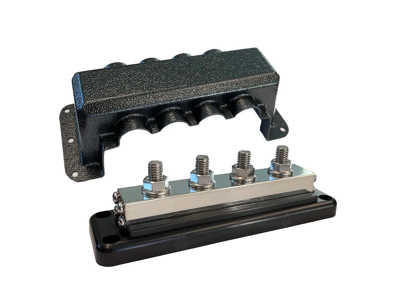 Victron Busbar 600A 4P & Cover 4X 3/8" Plus 4X M8 Terminals