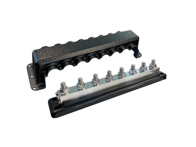 Victron Busbar 600A 8P & Cover 8X 3/8" Plus 8X M8 Terminals