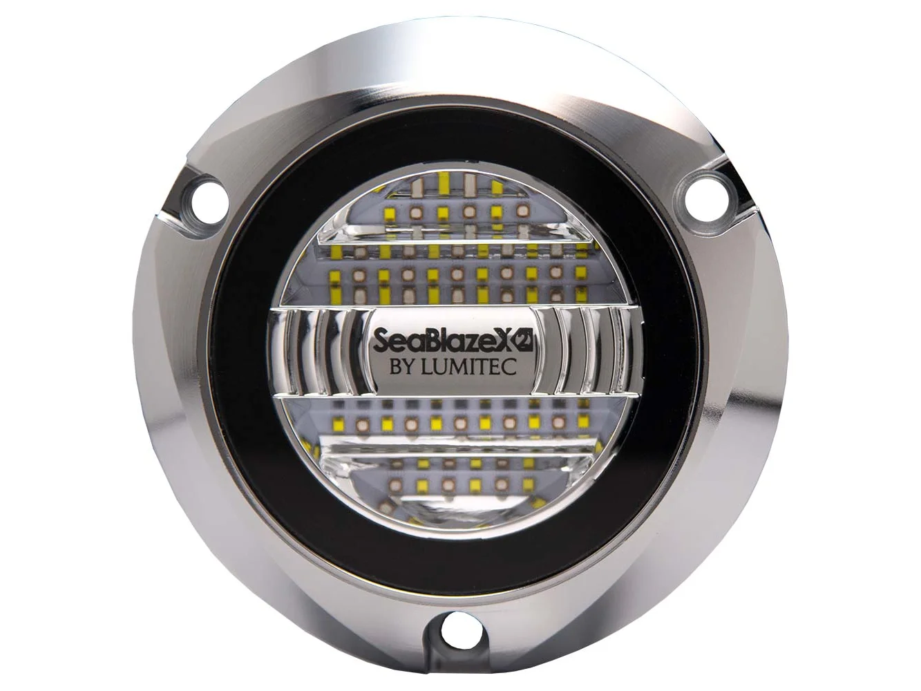 Lumitec SeablazeX2 Underwater Light Dual Color White Blue Polished Housing