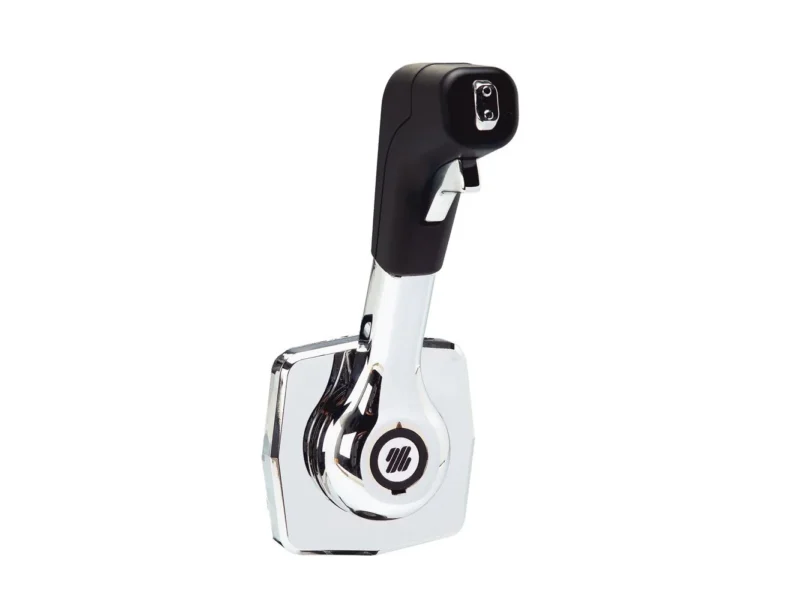 Uflex Single Lever Side Mount Control - Black/Chrome