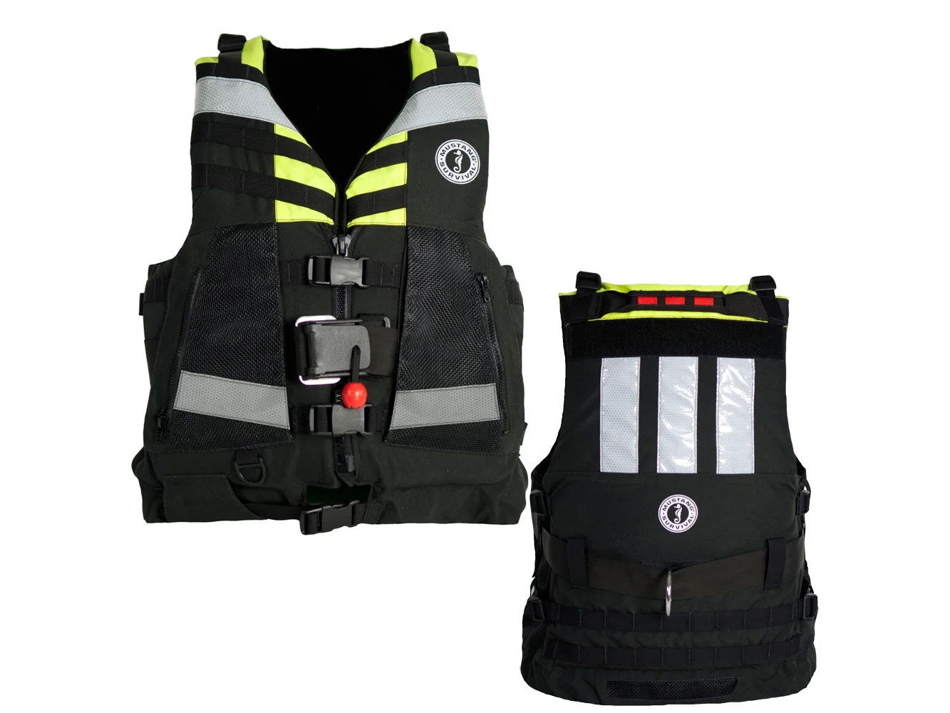 Mustang Swift Water Rescue Vest - Fluorescent Yellow/Green/Black - Universal