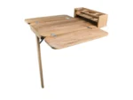 Whitecap Cockpit Table w/Folding Leaves & 4 Cupholders - Teak
