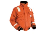 Mustang Classic Flotation Bomber Jacket w/Reflective Tape - Orange - Large