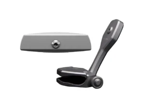 PTM Watersports Mirror/Bracket Kit w/VR-140 Elite Mirror & ZXR-361 (Titanium Grey)