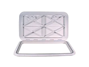 Beckson 14" x 24" Flush Hatch White - ASA Material - Acrylonitrile Styrene Acrylate