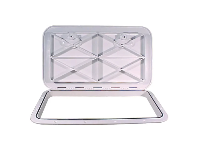 Beckson 14" x 24" Flush Hatch White - ASA Material - Acrylonitrile Styrene Acrylate