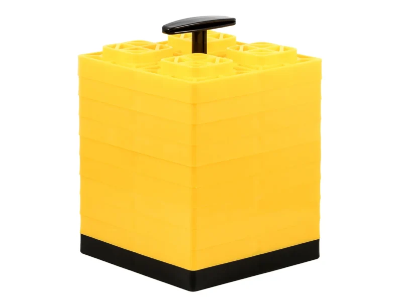 Camco FasTen Leveling Blocks w/T-Handle - 2x2 - Yellow *10-Pack